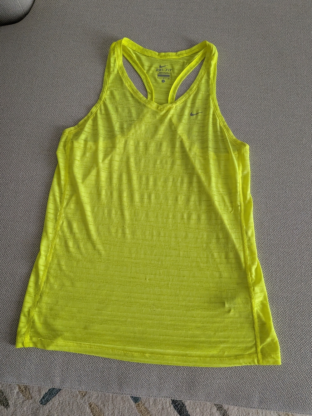 Nike Women's Neon Yellow Racerback Workout Tank